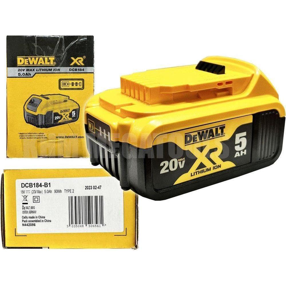 Dewalt DCB184 18V-20V Max Lithium Ion Battery (5.0Ah) - KHM Megatools Corp. Main image
