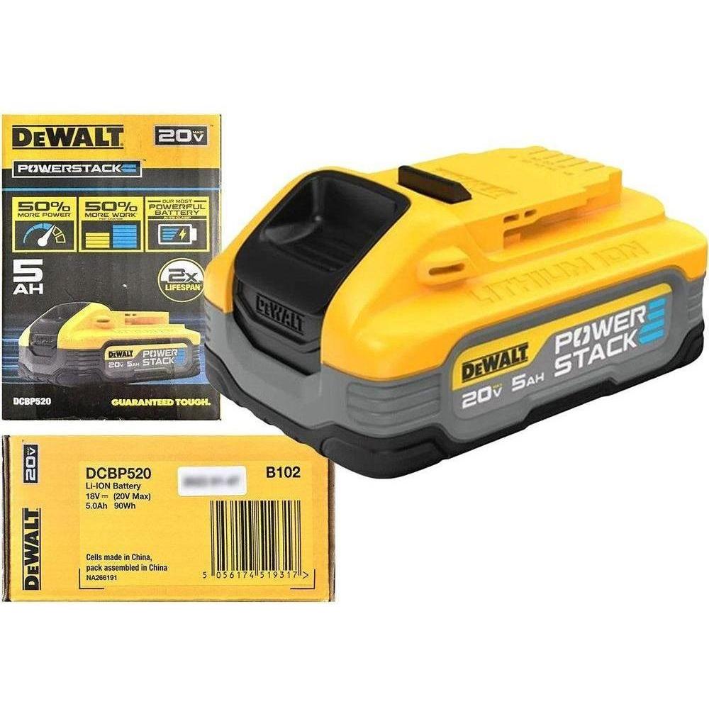 Dewalt DCBP520 20V Powerstack™ Lithium Ion Battery (5.0Ah) - KHM Megatools Corp. Main image