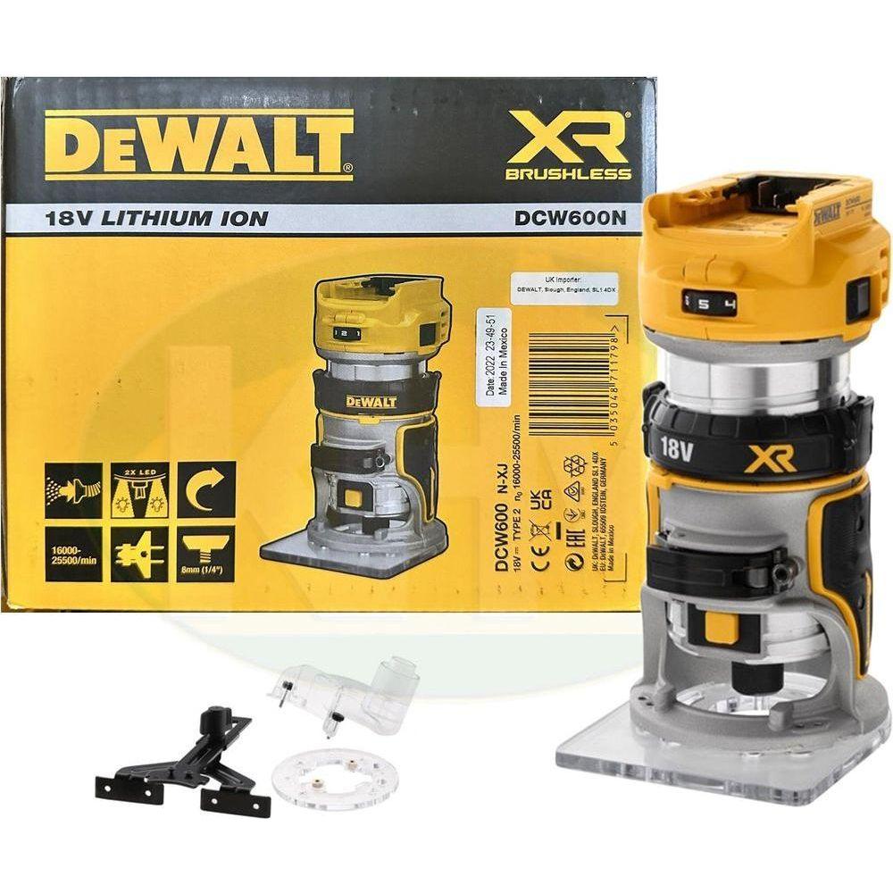 Dewalt DCW600N 18V (20V) Cordless Brushless Palm Router / Trimmer 1/4" (Bare) - KHM Megatools Corp. Main image