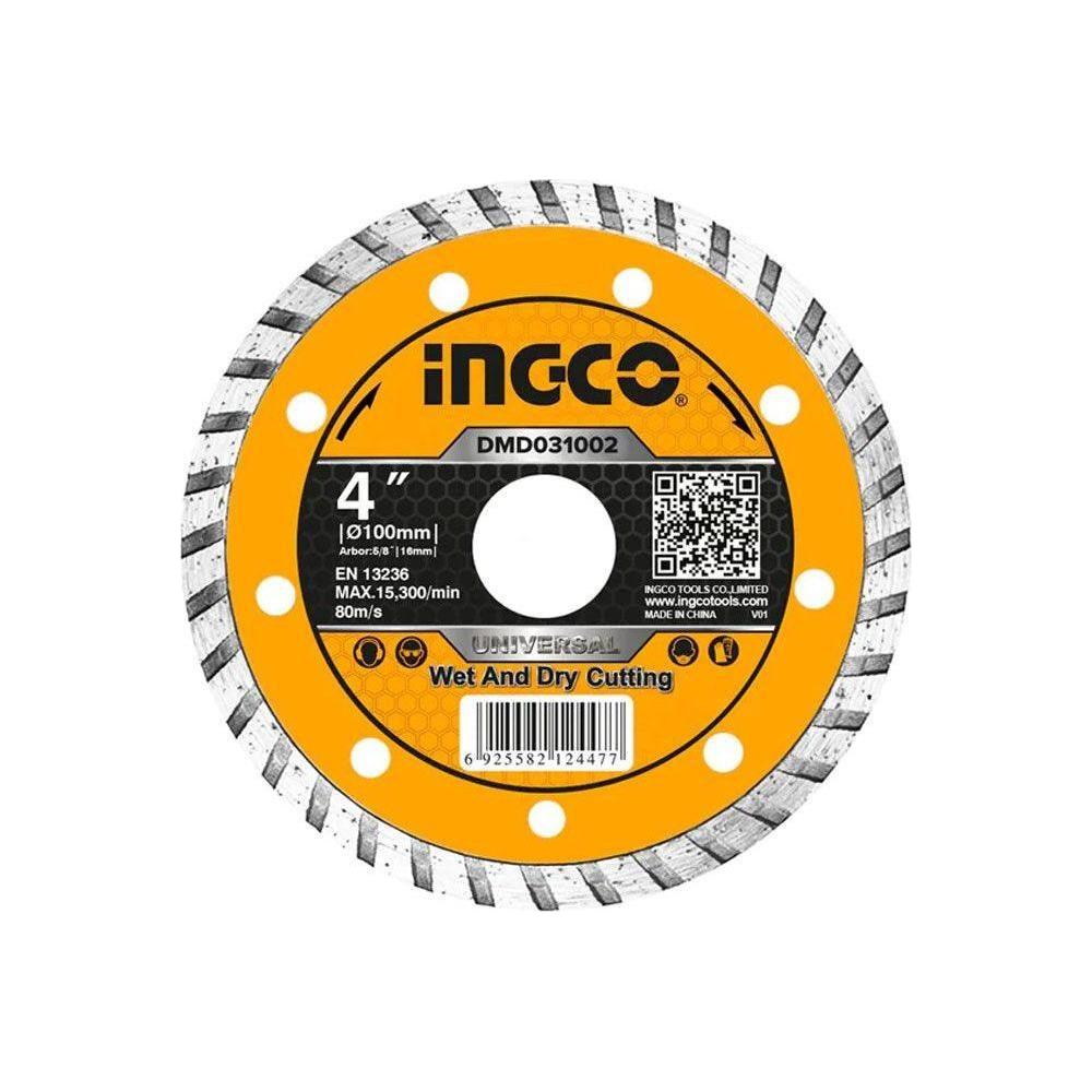Ingco DMD031002 Turbo Diamond Disc 4" - KHM Megatools Corp. Main image