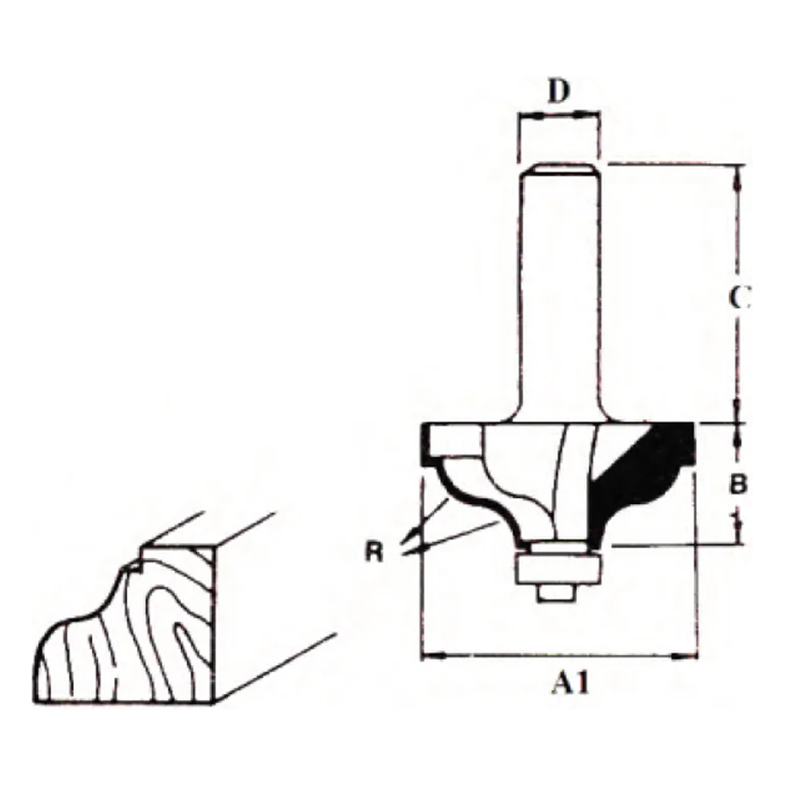 Makita TCT Ogee with Fillet Router Bit | Makita by KHM Megatools Corp. Main image