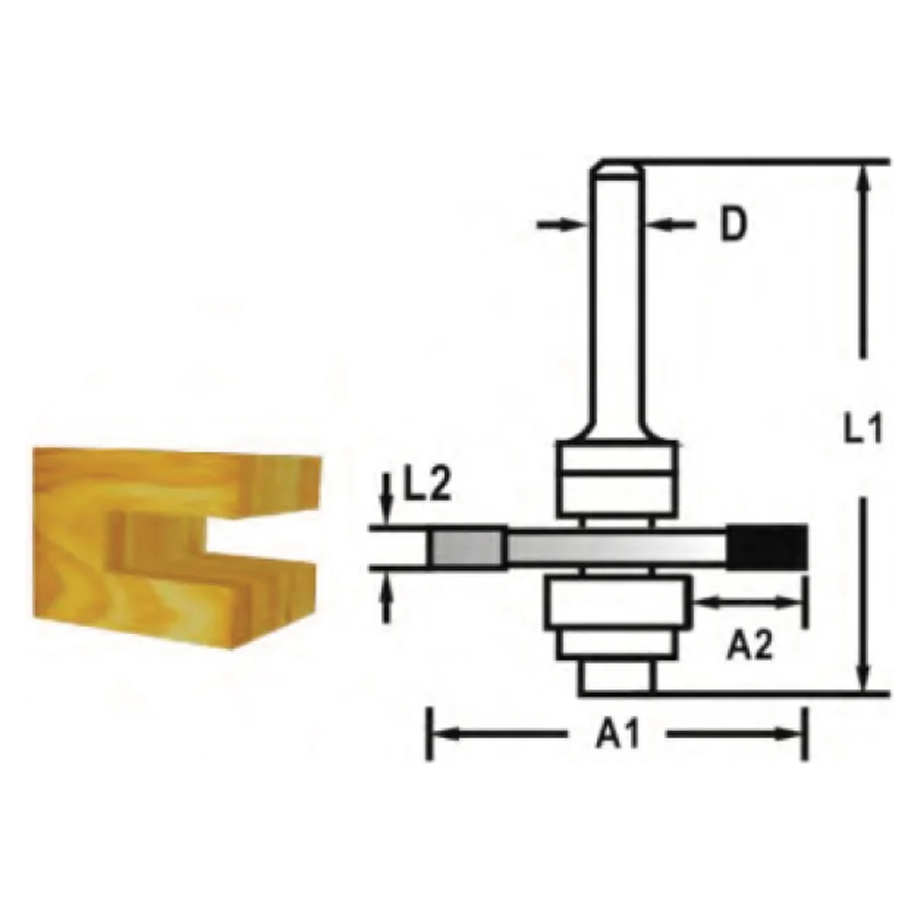 Makita TCT Slotted Cutter Router Bit | Makita by KHM Megatools Corp. Main image