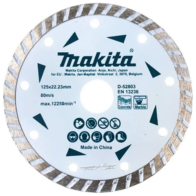 Makita D-52803 Diamond Cut off Wheel 5" Corrugated (Dry) | Makita by KHM Megatools Corp. Main image