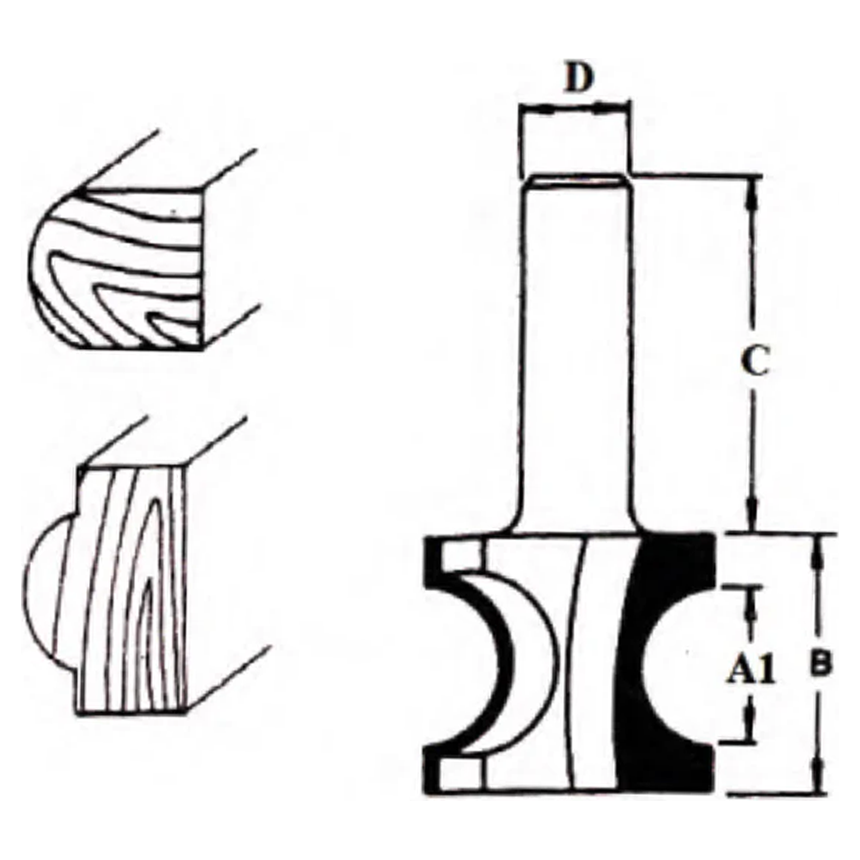 Makita TCT Half Round Router Bit | Makita by KHM Megatools Corp. Main image