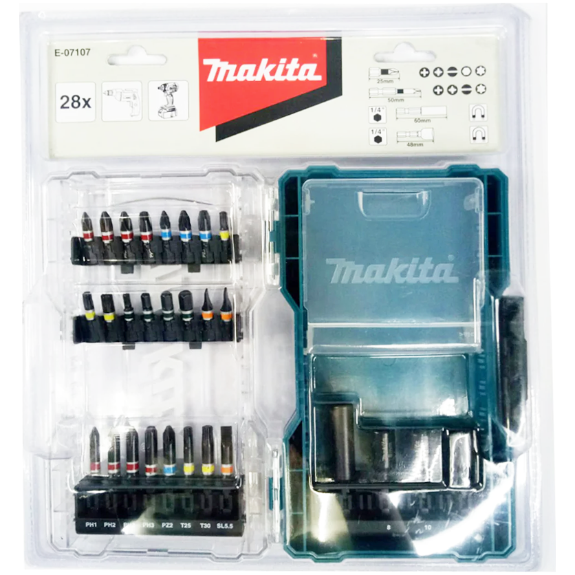 Makita E-07107 Electric Screwdriver Mixed Bit Set  28Pcs | Makita by KHM Megatools Corp. Main image