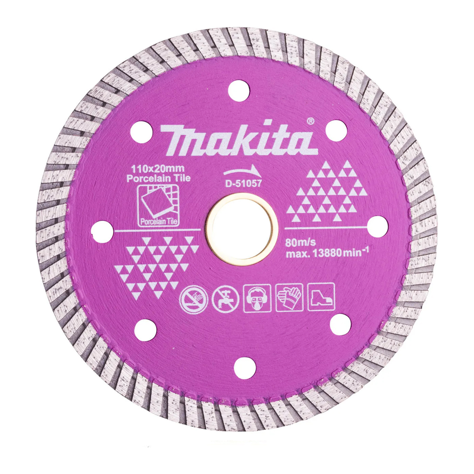 Makita D-51057 Diamond Cut off Wheel 4" Corrugated (Dry) | Makita by KHM Megatools Corp. Main image