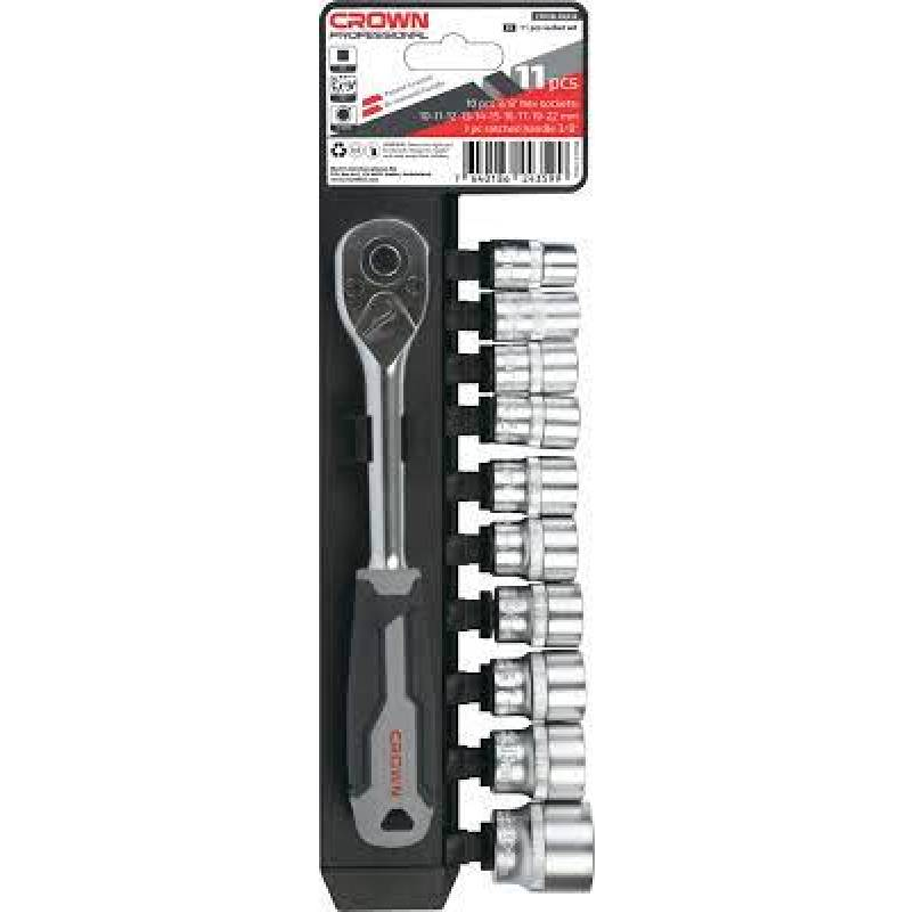Crown CPHSW-RXA12 Socket Wrench Set 12Pcs 1/2" | Crown by KHM Megatools Corp. Main image