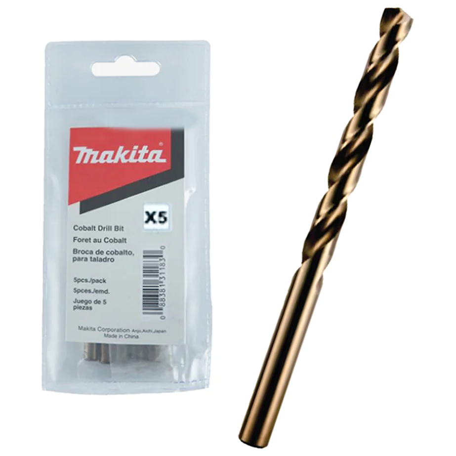 Makita HSS-Co Metal Drill Bit Set 5Pcs (Cobalt) | Makita by KHM Megatools Corp. Main image