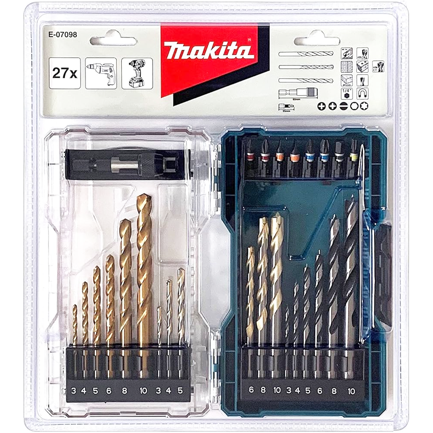 Makita E-07098 Combination Screw and Drill Bit Set 27Pcs | Makita by KHM Megatools Corp. Main image