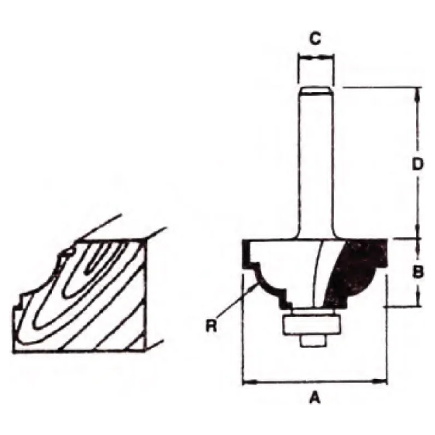 Makita TCT Ball Bearing Cove Beading Router Bit | Makita by KHM Megatools Corp. Main image