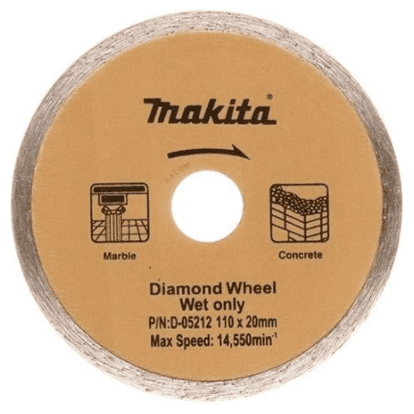 Makita D-05212 Diamond Cutting Disc Continuous Rim 4" (Wet) | Makita by KHM Megatools Corp. Main image