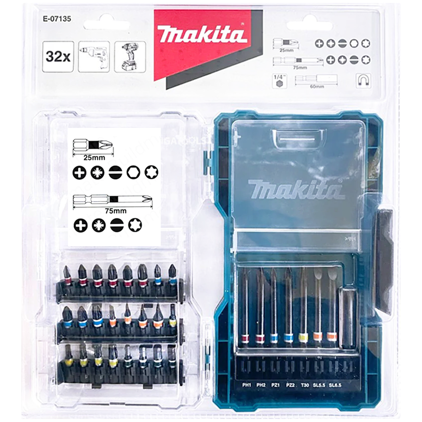 Makita E-07135 Impact Screw Bit Set 32Pcs | Makita by KHM Megatools Corp. Main image