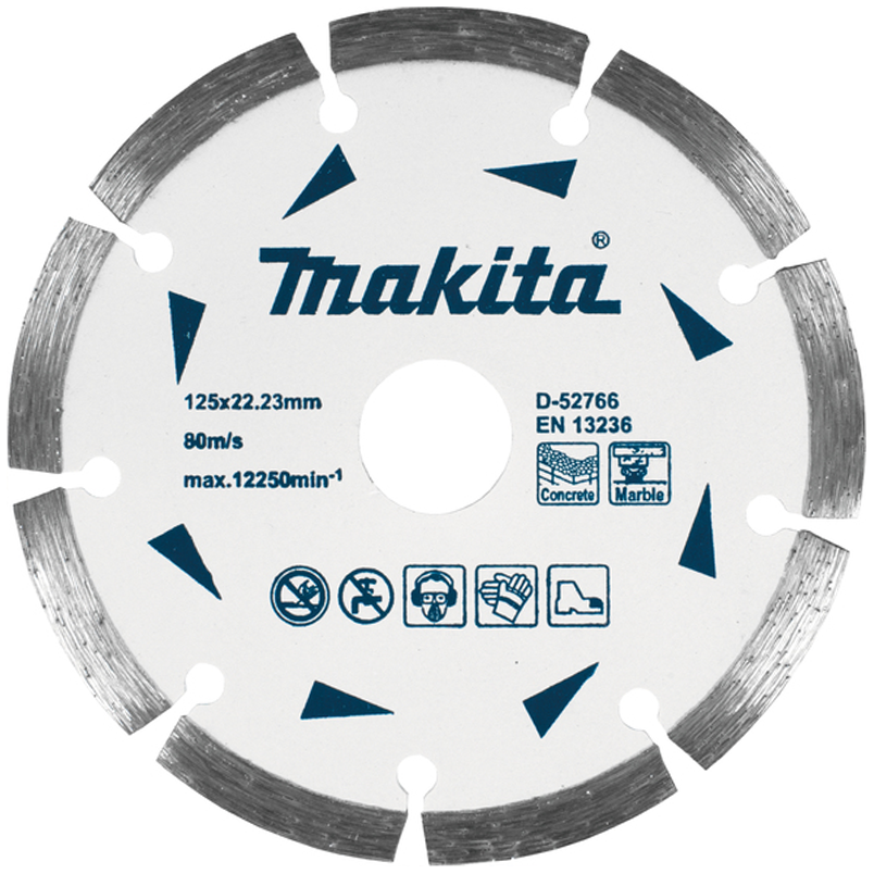 Makita D-52766 Diamond Cut Off Wheel 5" Segmented (Dry) | Makita by KHM Megatools Corp. Main image