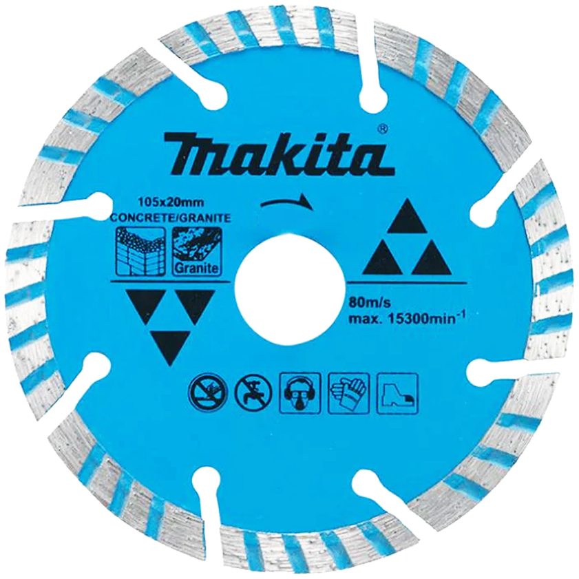 Makita D-44339 Diamond Cut off Wheel 7" Corrugated/Segmented (Dry) | Makita by KHM Megatools Corp. Main image