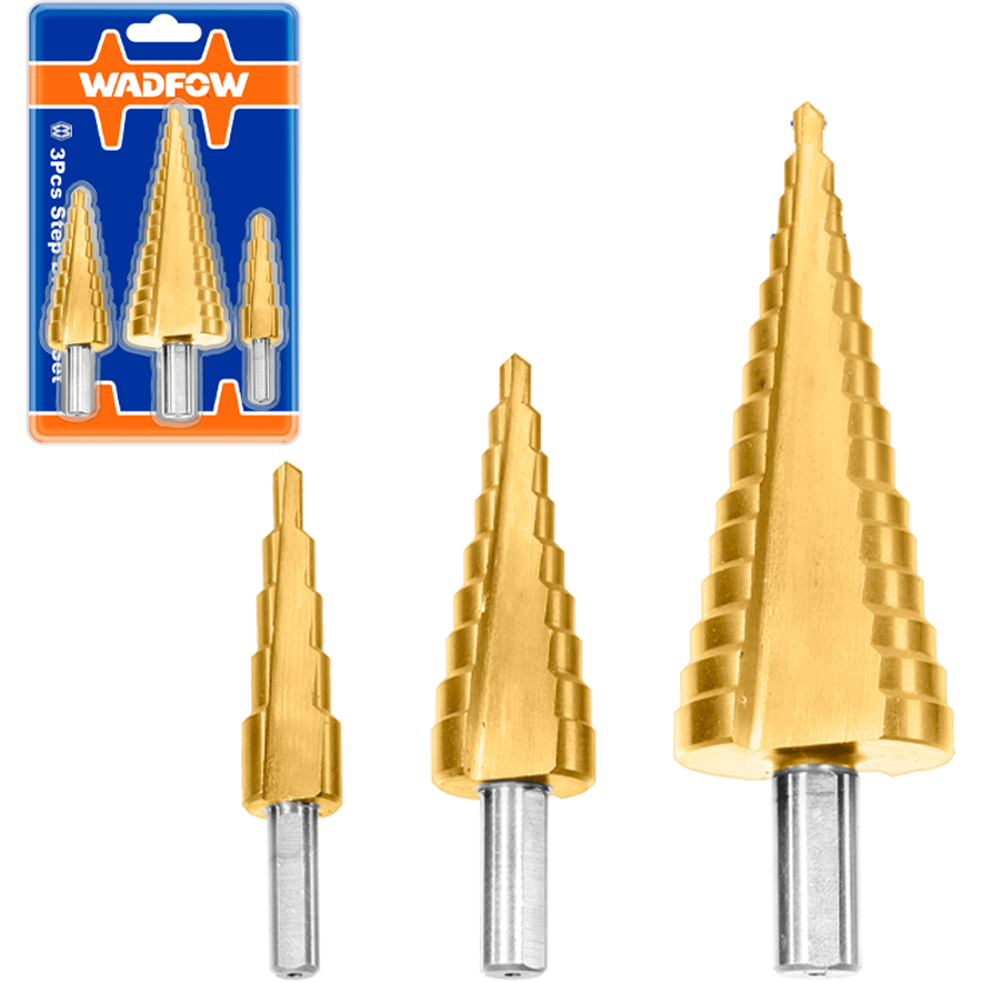 Wadfow WJD3401 Step Drill Bit Set 3Pcs | Wadfow by KHM Megatools Corp. Main image