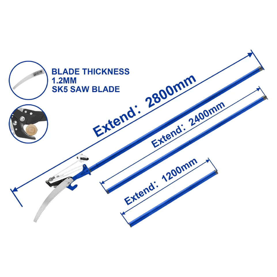Wadfow WPR4701 Extendable Pole Saw & Pruner Secondary image