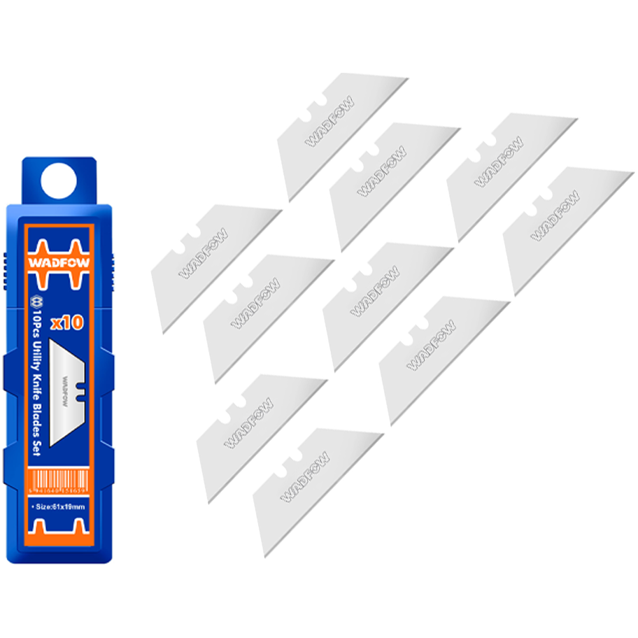 Wadfow WMK1K61 Utility Knife Blade Set 10Pcs | Wadfow by KHM Megatools Corp. Main image