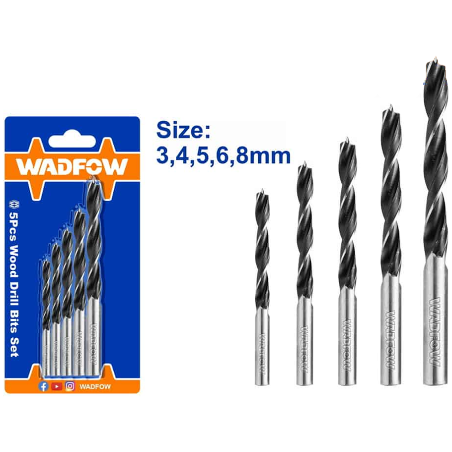 Wadfow WSJ3K01 Wood Drill Bit Set 5Pcs Secondary image