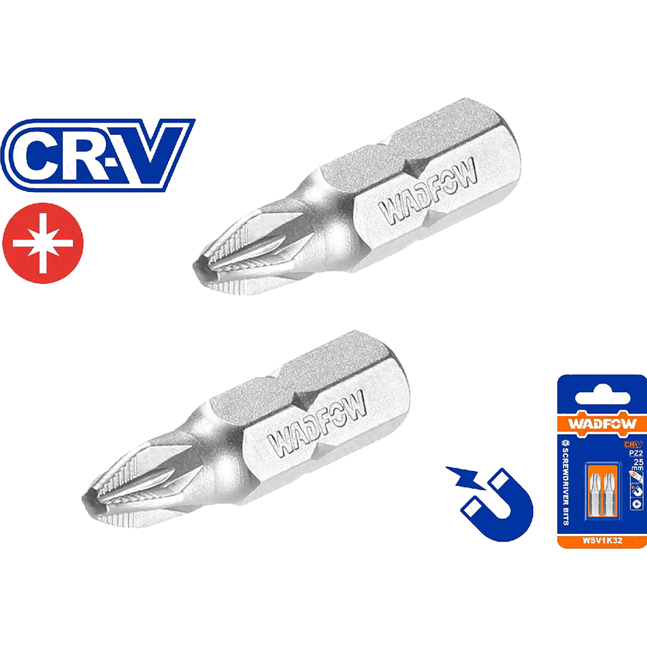 Wadfow WSV1K32 Screwdriver Bits PZ2 Secondary image