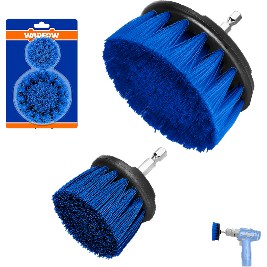 Wadfow WND2401 Medium Bristle Brush Set 2Pcs | Wadfow by KHM Megatools Corp. Main image