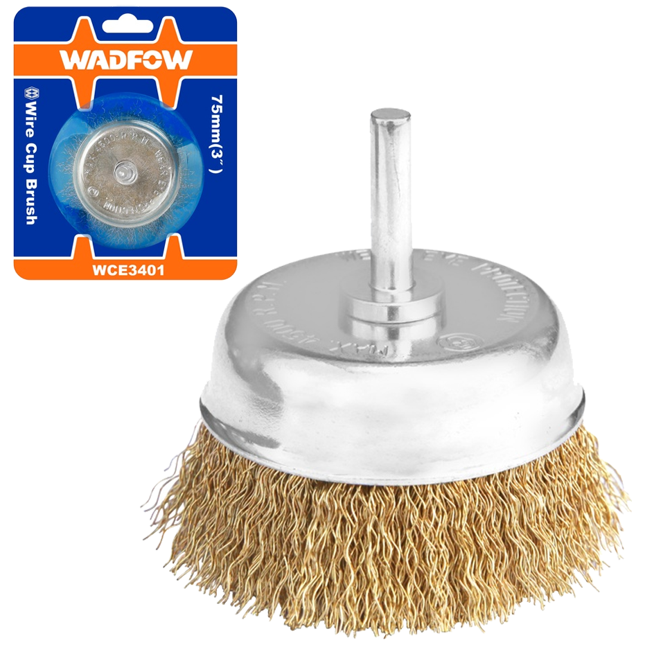 Wadfow WCE3401 Wire Cup Brush with 1/4" Shank | Wadfow by KHM Megatools Corp. Main image