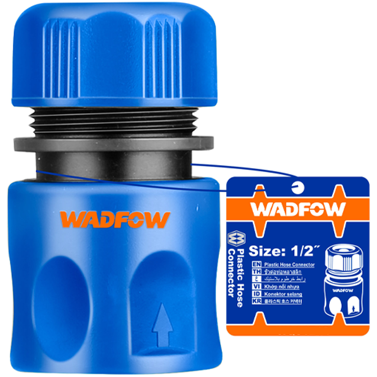 Wadfow WQC1E12 Plastic Hose Connector | Wadfow by KHM Megatools Corp. Main image