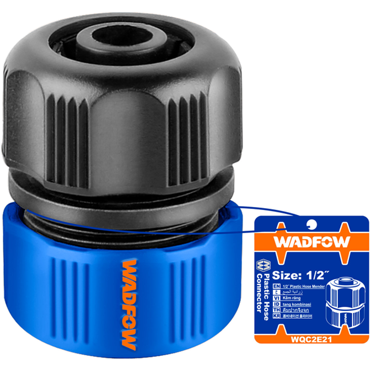 Wadfow WQC2E21 Plastic Hose Mender 1/2" | Wadfow by KHM Megatools Corp. Main image