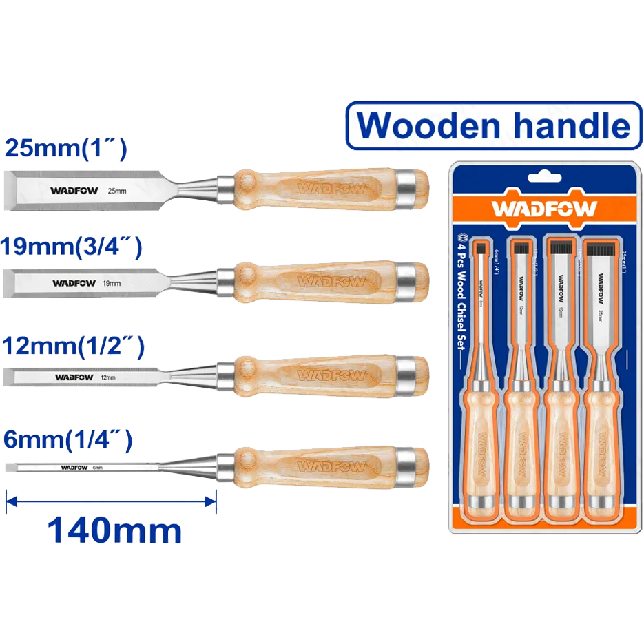 Wadfow WWC3214 Wood Chisel Set 4Pcs Secondary image