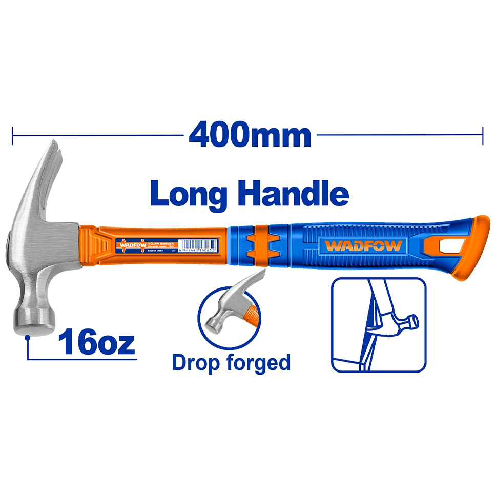 Wadfow WHM336L Long Handle Claw Hammer Secondary image