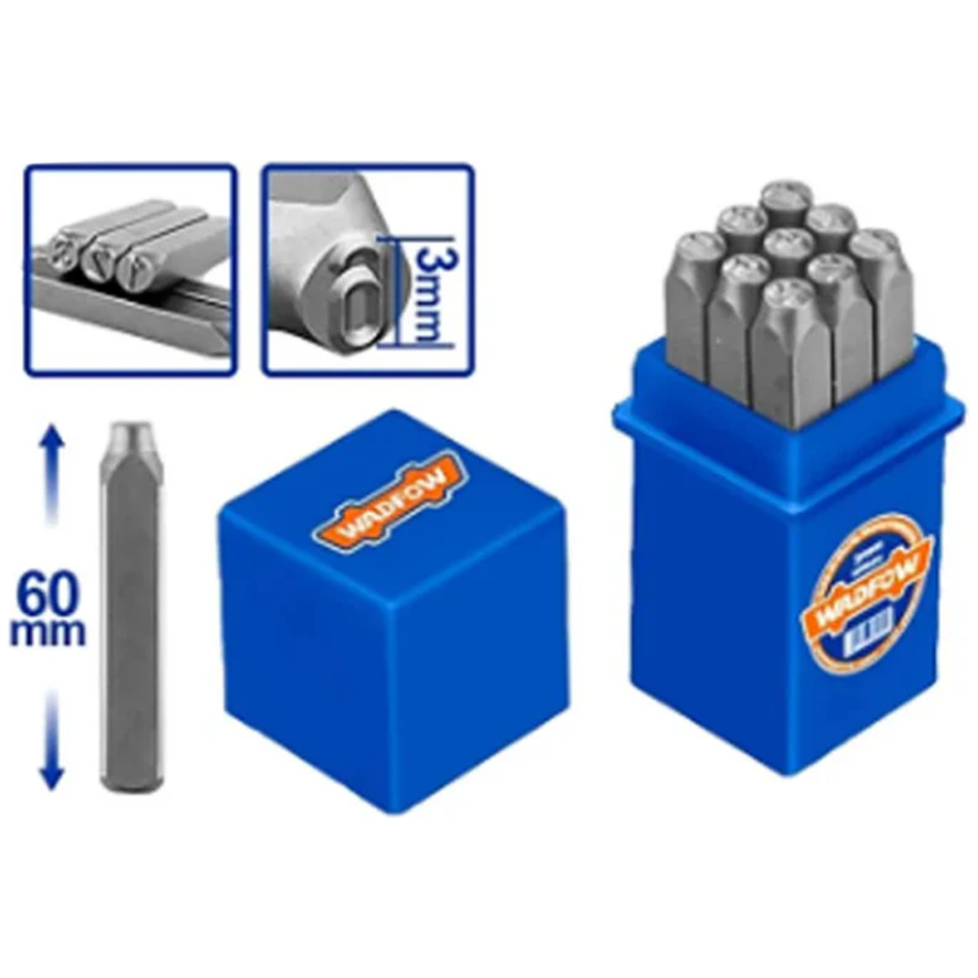 Wadfow WCC9593 Digit Punch Set 9Pcs Secondary image