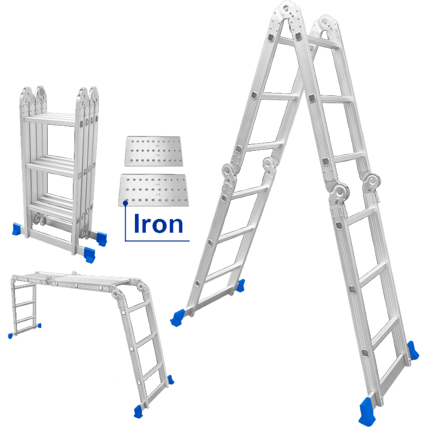 Wadfow WLD7H44 Aluminum Multi-Purpose Ladder 4x4 Secondary image