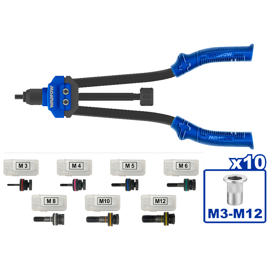 Wadfow WHR5B16 Rivet Nut Gun Kit 16" Secondary image