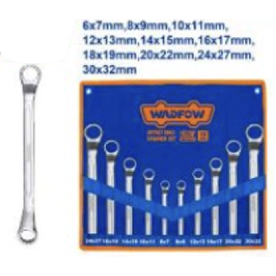Wadfow WFS5M10 Offset Ring Spanner Set 10Pcs Secondary image