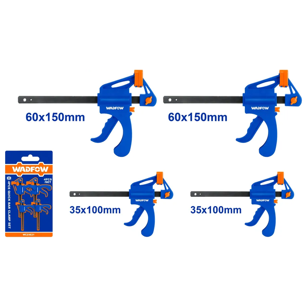 Wadfow WCZ4E21 Quick Bar Clamp 4Pcs Set Secondary image