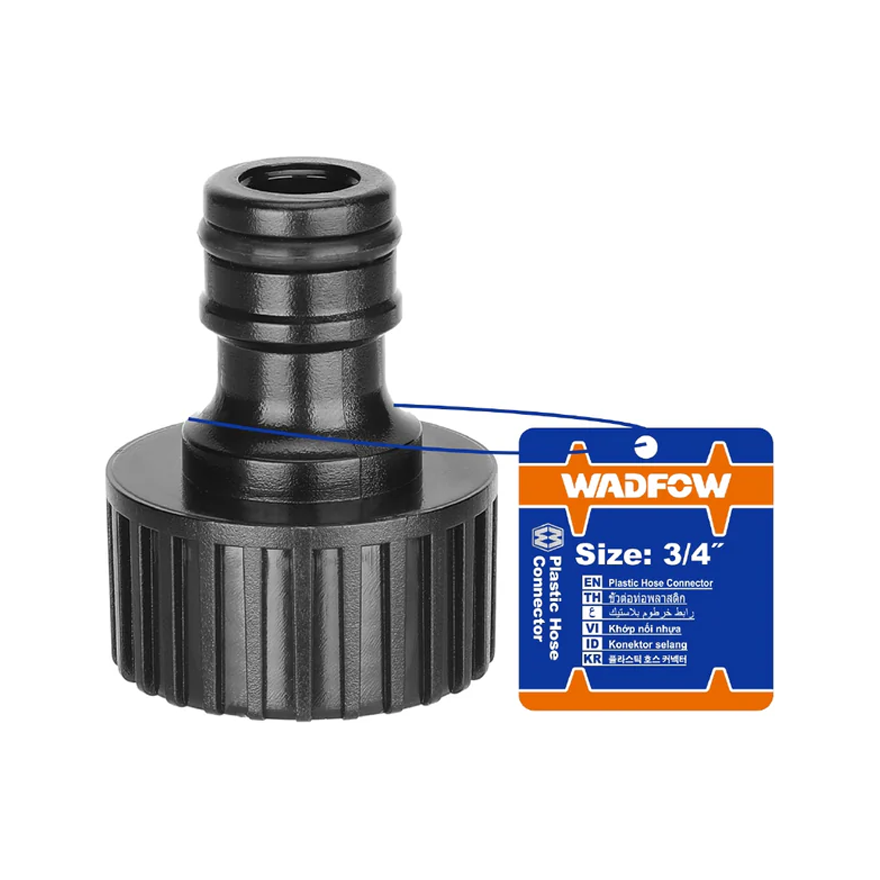 Wadfow WQC8E34 Plastic Hose Connector 3/4" | Wadfow by KHM Megatools Corp. Main image