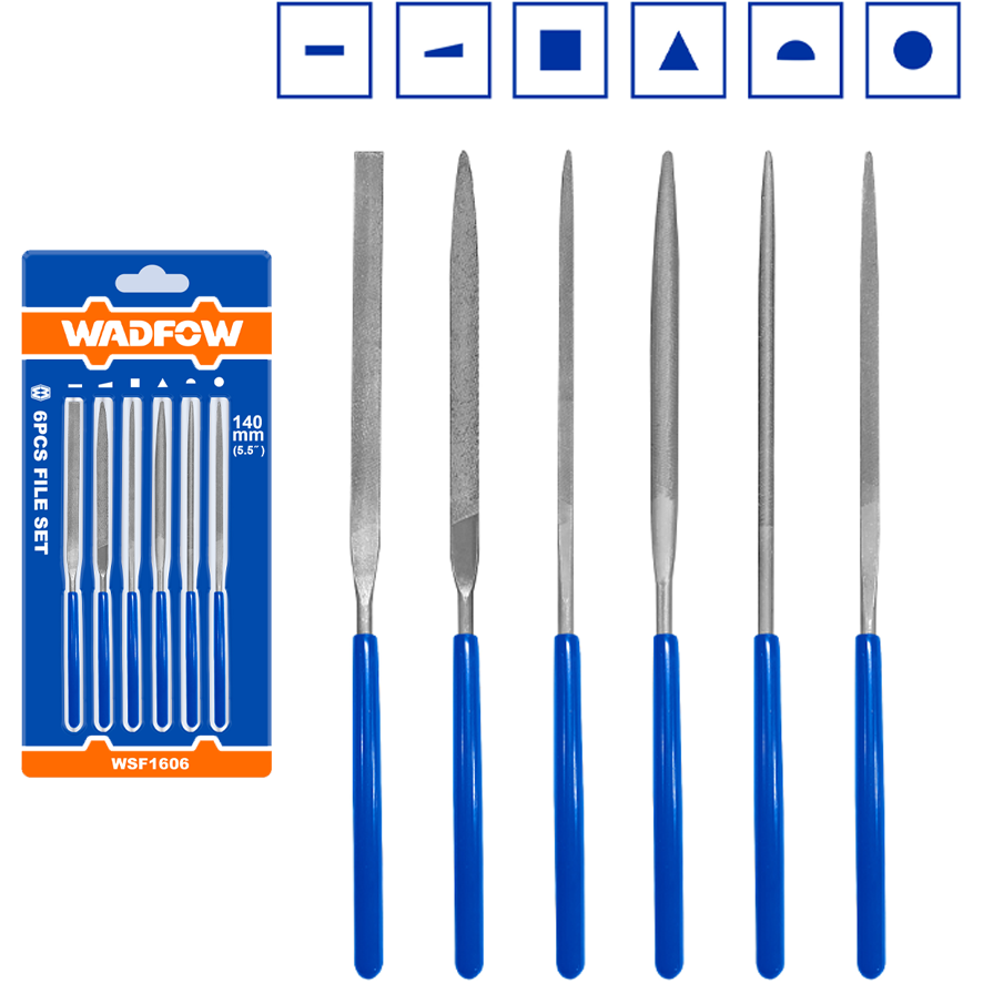 Wadfow WSF1606 File Set 6Pcs Set | Wadfow by KHM Megatools Corp. Main image