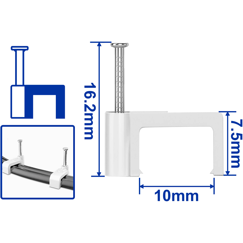 Wadfow Cable Clips (Square) Secondary image