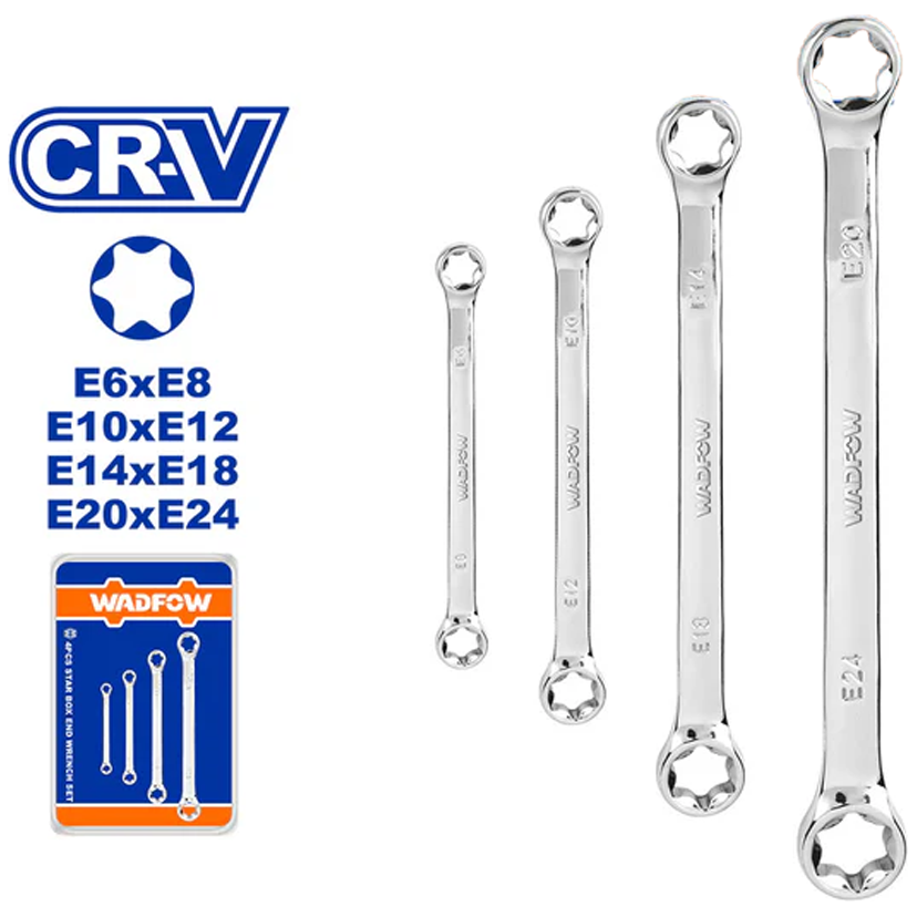 Wadfow WFR2404 Star Box End Wrench Set 4Pcs Secondary image