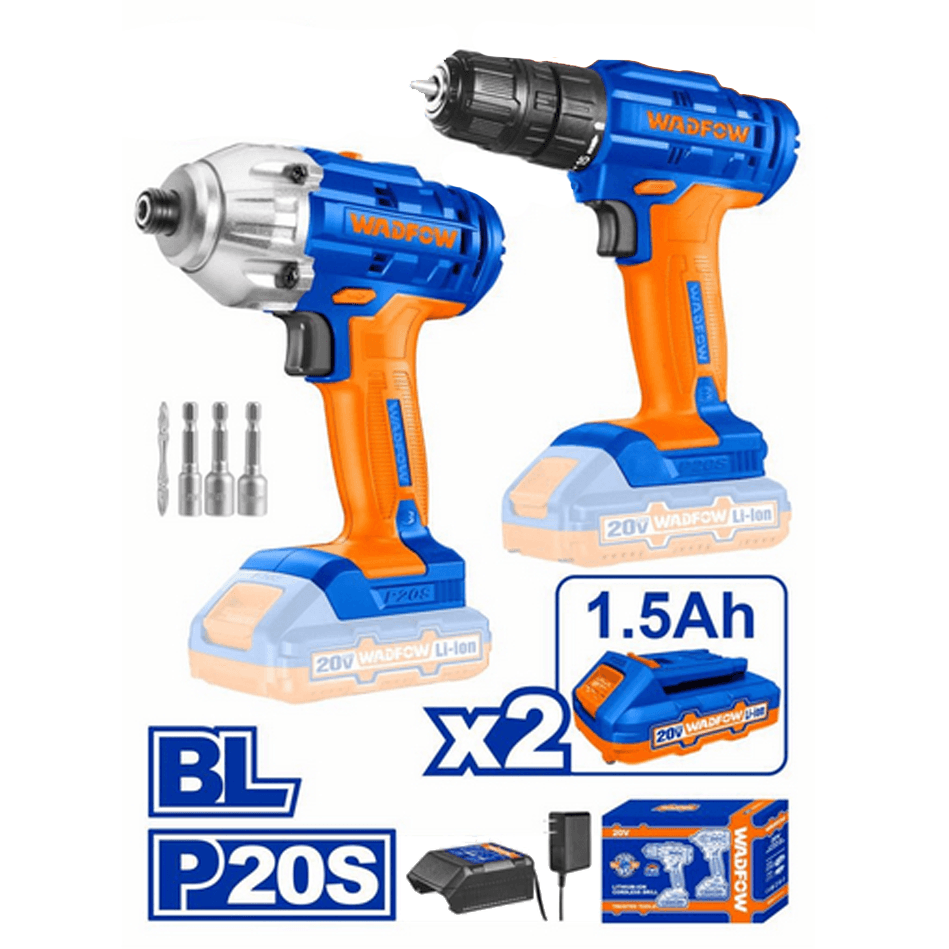 Wadfow WCK2016 Li-Ion Cordless 20V 2Pcs Combo Kit Secondary image