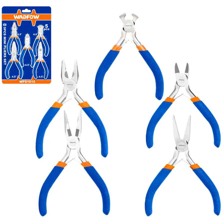 Wadfow WPS1615 Mini Pliers 5Pcs Set | Wadfow by KHM Megatools Corp. Main image