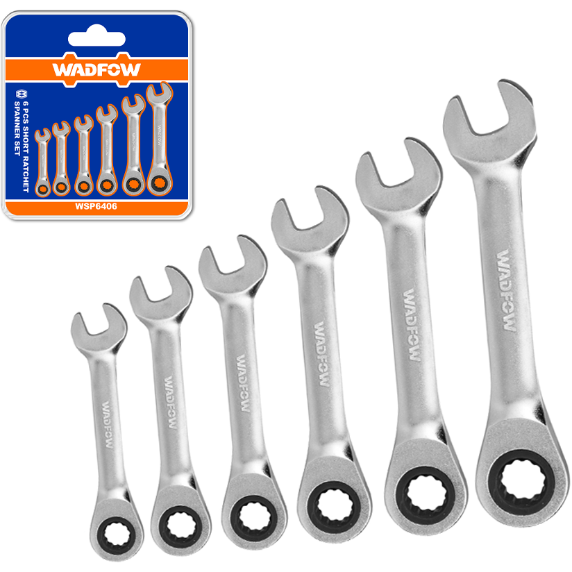 Wadfow Stubby Rachet Spanner Set 6Pcs | Wadfow by KHM Megatools Corp. Main image