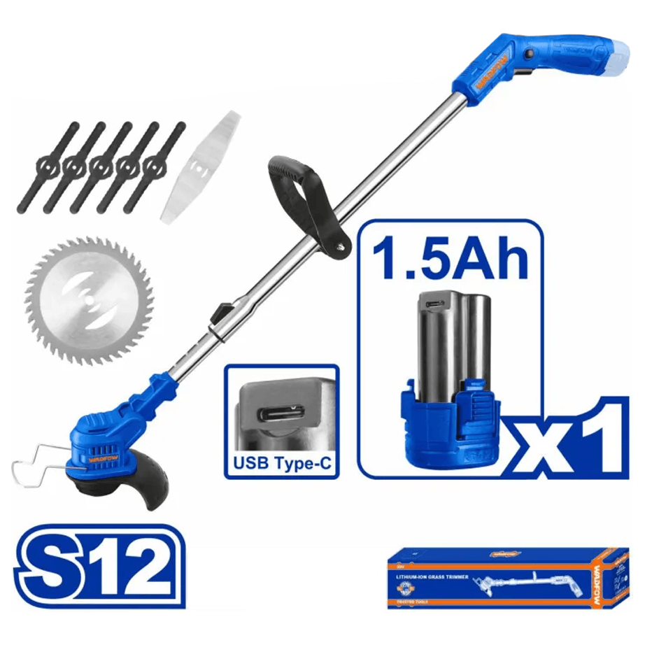 Wadfow WGTS512 Li-Ion Grass Trimmer 12V Secondary image