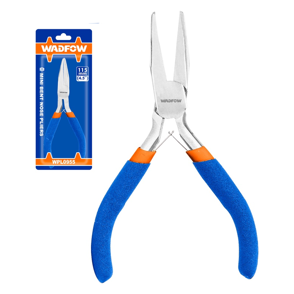 Wadfow WPL0955 Mini Bent Nose Pliers 4.5" | Wadfow by KHM Megatools Corp. Main image