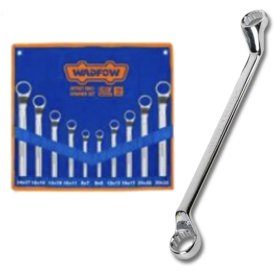 Wadfow WFS5M10 Offset Ring Spanner Set 10Pcs | Wadfow by KHM Megatools Corp. Main image