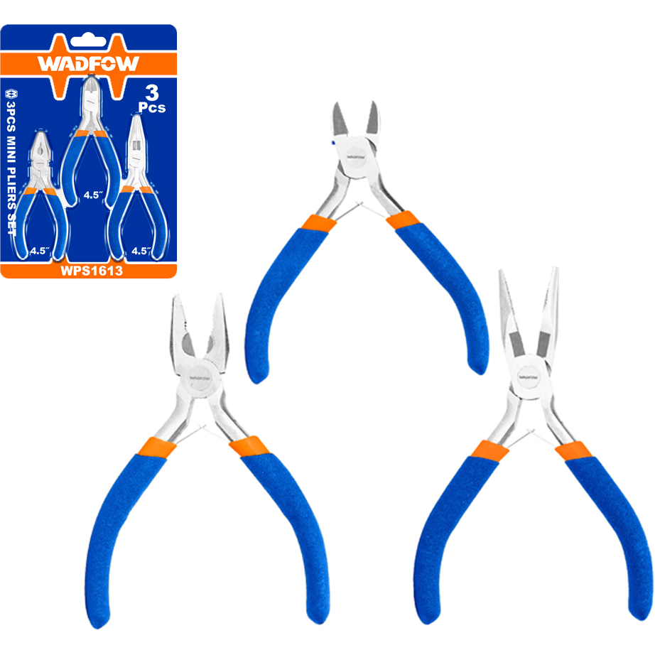 Wadfow WPS1613 Mini Pliers 3Pcs Set | Wadfow by KHM Megatools Corp. Main image