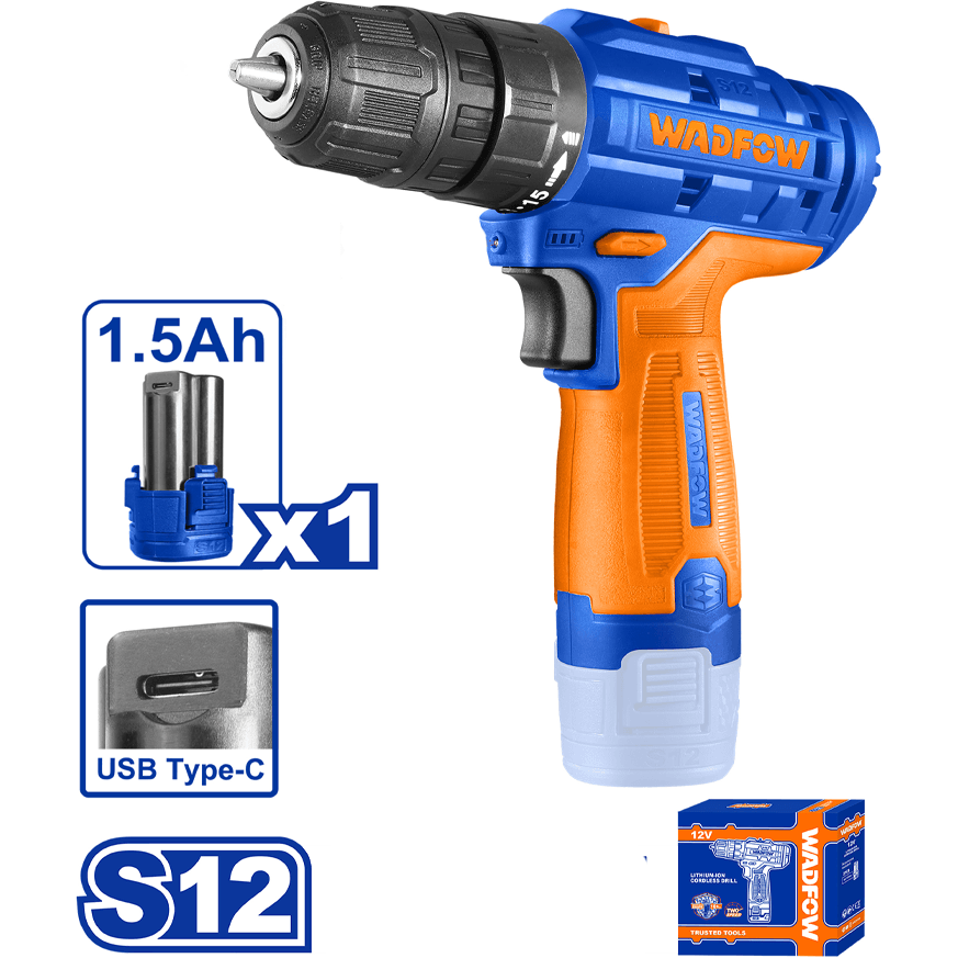 Wadfow WCDS520 Li-Ion Cordless Drill 12V Secondary image
