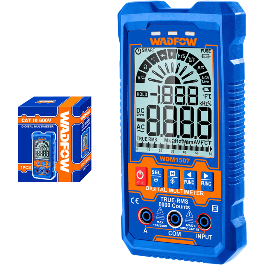 Wadfow WDM1507 Digital Multi Meter 6000-Counts - KHM Megatools Corp. Main image