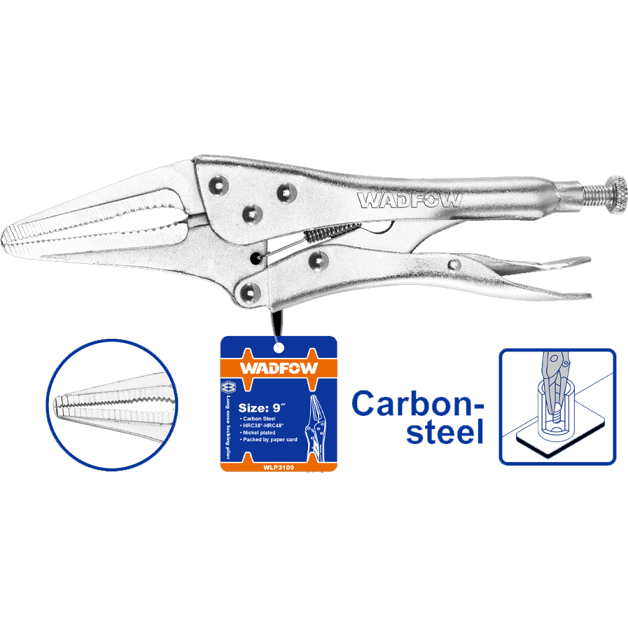 Wadfow WLP3109 Long Nose Locking Plier 9" Secondary image