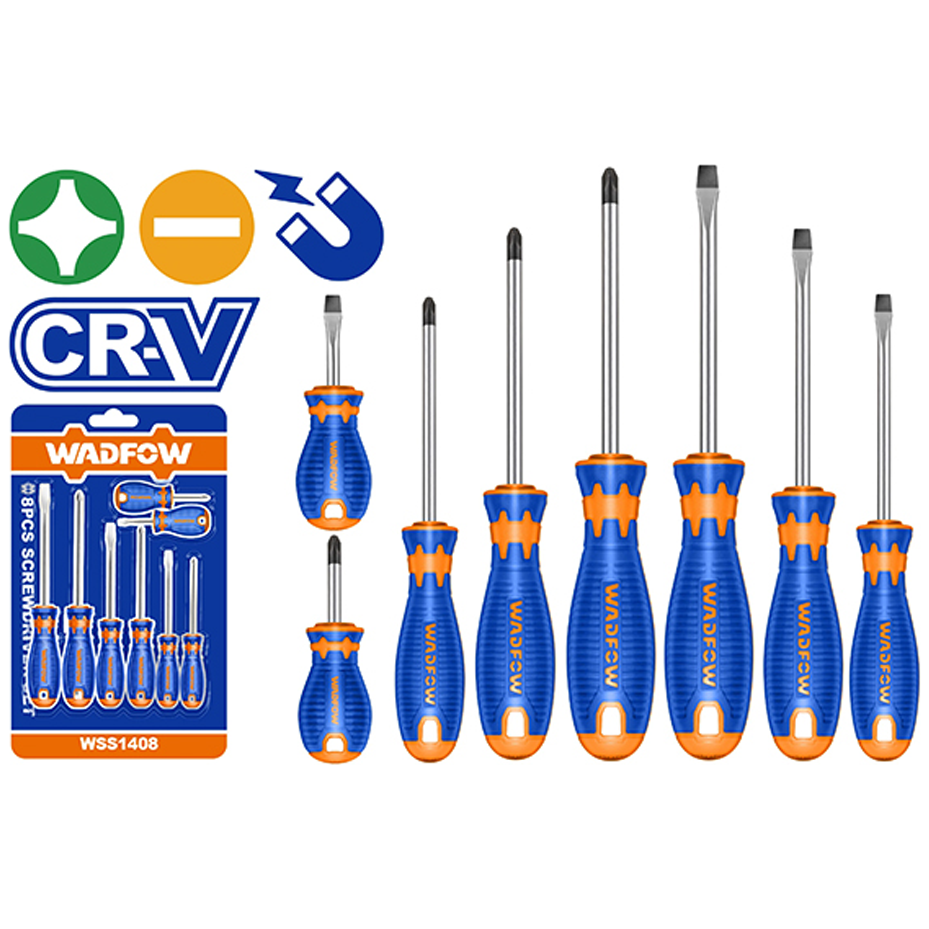 Wadfow WSS1408 Screwdriver CR-V 8Pcs Set Secondary image