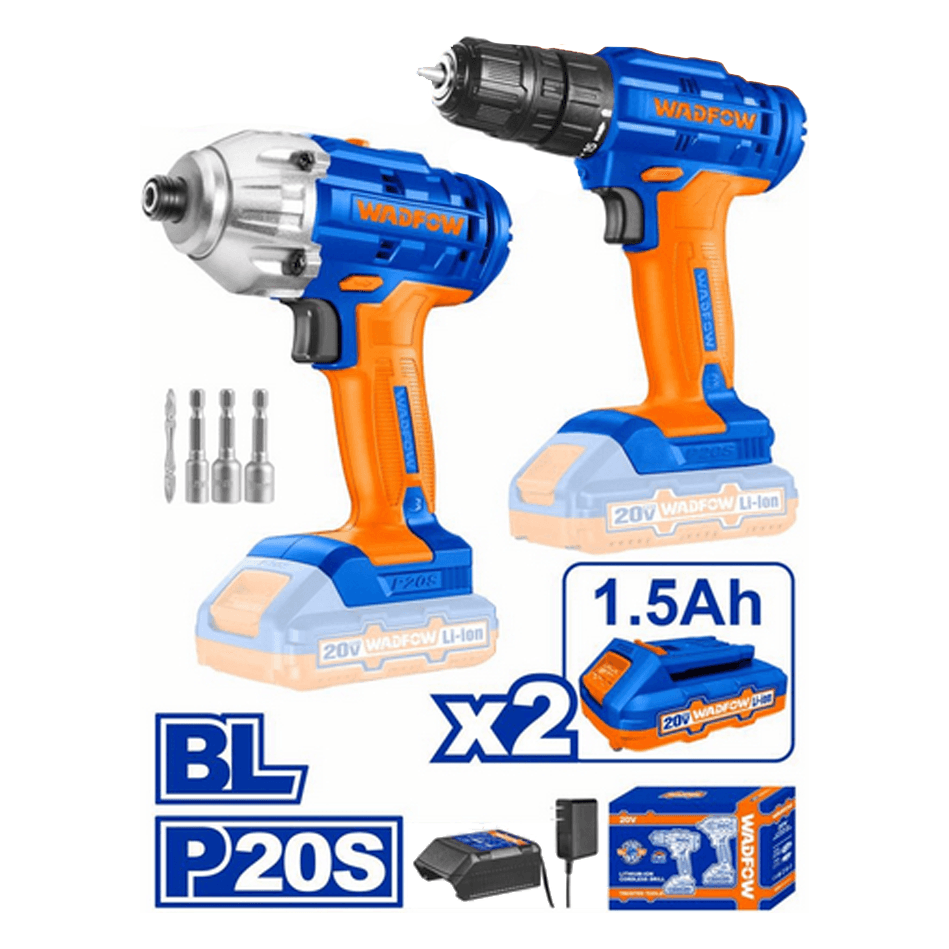 Wadfow WCK2016 Li-Ion Cordless 20V 2Pcs Combo Kit Secondary image